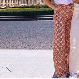 RARE patterned Zara marine jeans